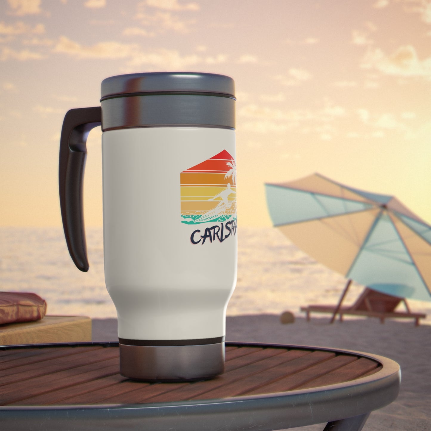 Stainless Steel Carslrad Mug with Handle, 14oz